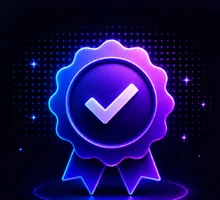 Premium verified quality badge icon
